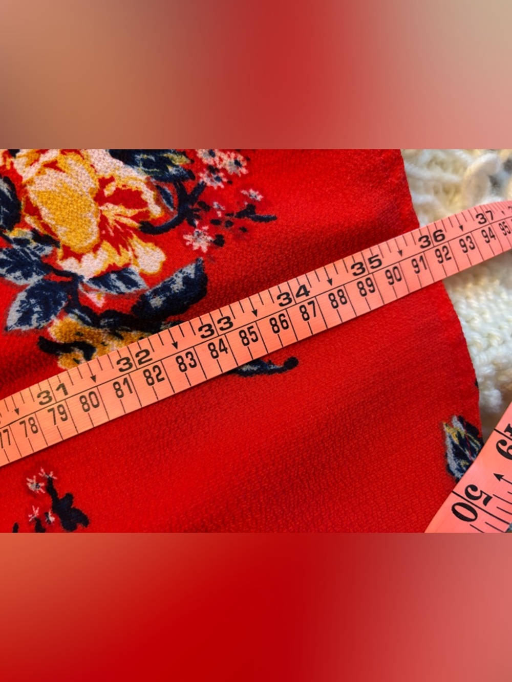 C&C California Red Floral Lace-Trim Mini Dress - Picture 7 of 7
